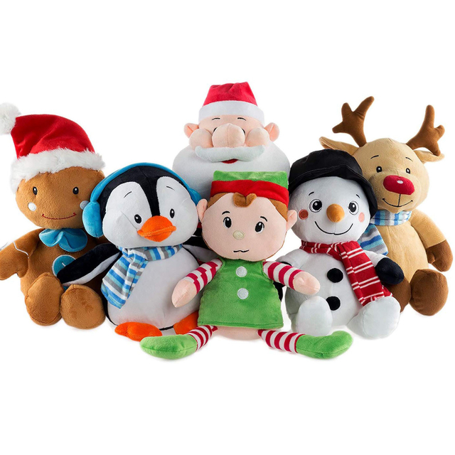Krishtlindje me porosi me shumicë me shumicë prej pelushi të mbushura me kafshë Penguin Sonwman Kukulla e lodrave