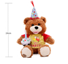 Aangepaste pluche gevulde teddybeer muziekspeelgoed voor verjaardag met Gifr-tas