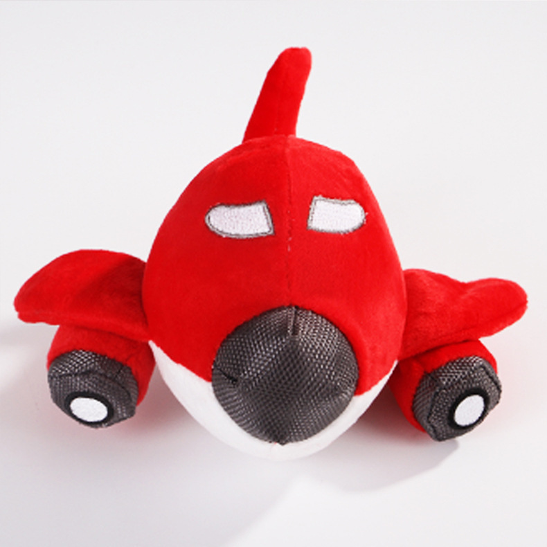 YD-BD029 လေယာဉ်ပျံပုံစံ စိတ်ကြိုက် Plush Soft အိမ်မွေးတိရစ္ဆာန်လက်ဆောင် Squeaky Dog အရုပ်