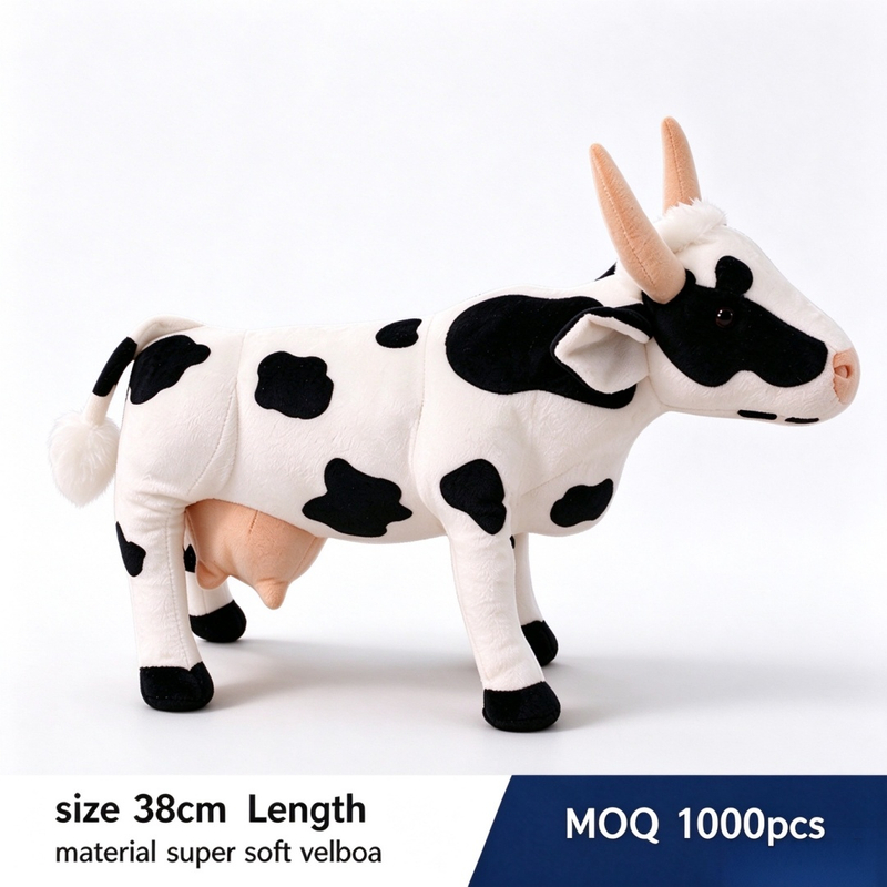 Melkkoei Plush Staande Diere Simulasie Pop Groothandel sagte opgestopte speelgoed