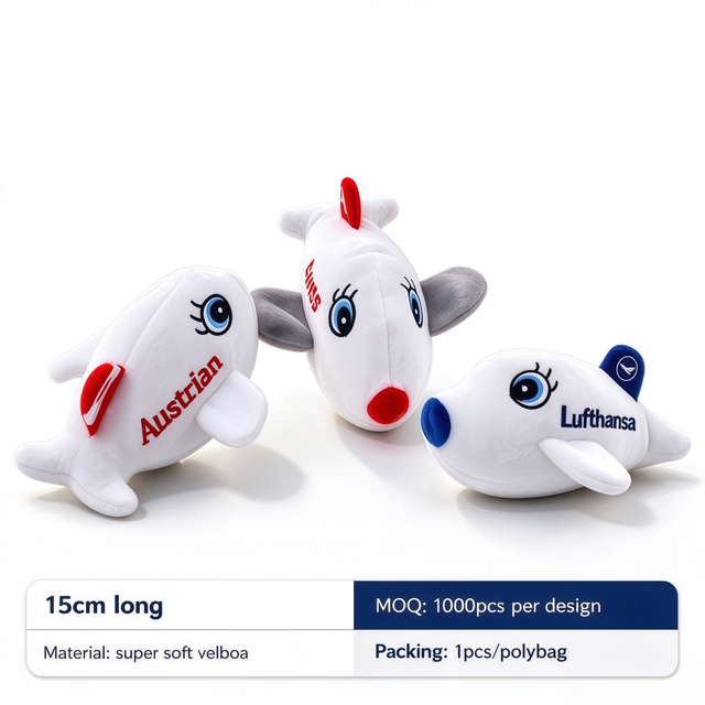 Lufthansa Austrian Swiss Airlines 5palcov&eacute; mini měkk&eacute; plyšov&eacute; d&aacute;rky Rozd&aacute;vejte hračky