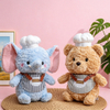 Niedliche Chef-Tier-Pl&uuml;schpuppen, weiche Stofftiere f&uuml;r Kindergeschenke
