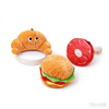 Ps&iacute; p&aacute;rty Food Design Hamburger Měkk&eacute; plyšov&eacute; p&iacute;skac&iacute; žv&yacute;kac&iacute; hračky