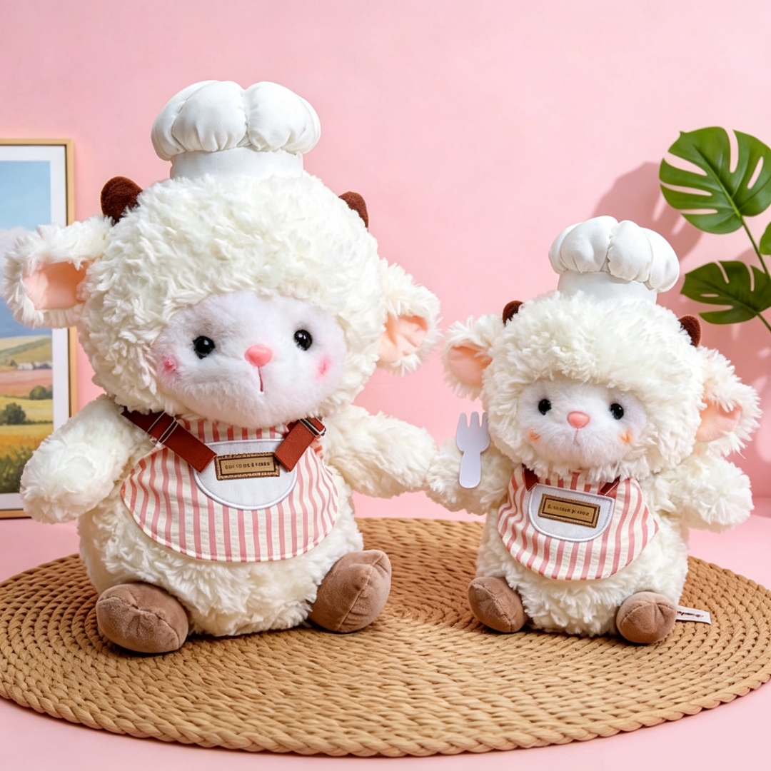 Niedliche Chef-Tier-Pl&uuml;schpuppen, weiche Stofftiere f&uuml;r Kindergeschenke