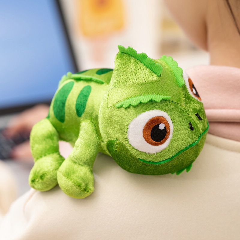 Vlastn&aacute; plyšov&aacute; hračka Chameleon s magnetom na rameno pre deti Interakt&iacute;vna hračka s vypchat&yacute;m zvieraťom