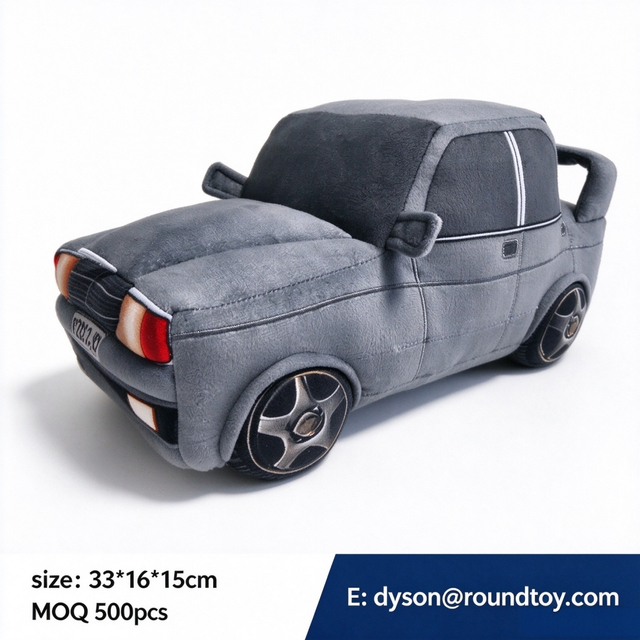 Grey Fancy Car Benz Thương hiệu Xe Soft Plush Nhồi b&ocirc;ng Nh&agrave; m&aacute;y t&ugrave;y chỉnh B&aacute;n bu&ocirc;n Đồ chơi lưu niệm